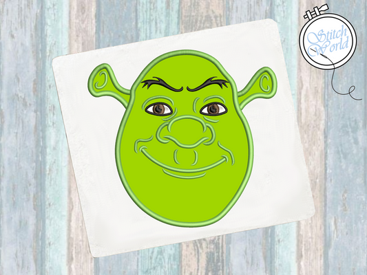 Shrek Applique, Instant Download
