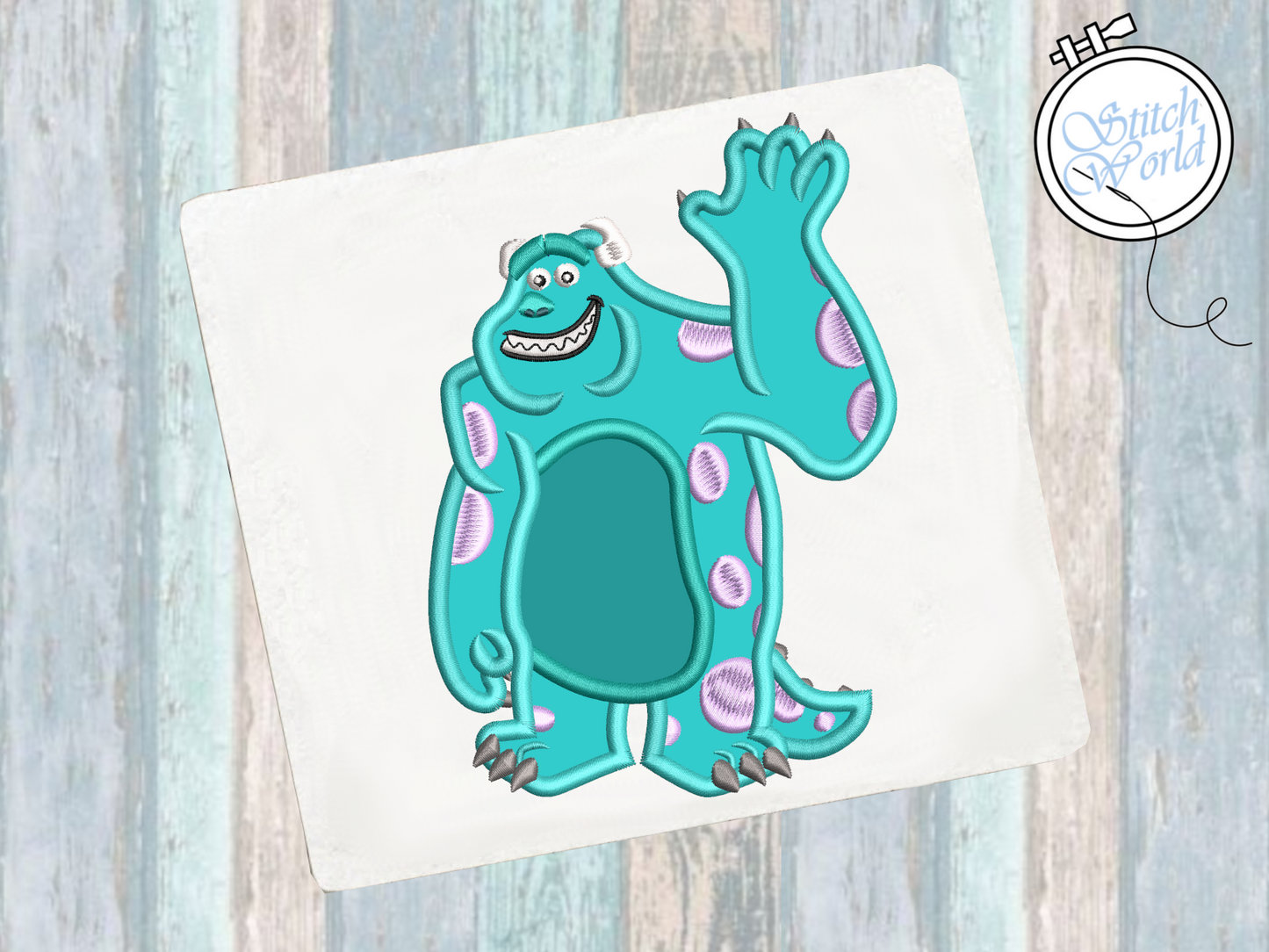 Sully Monsters Inc. Applique, Instant Download