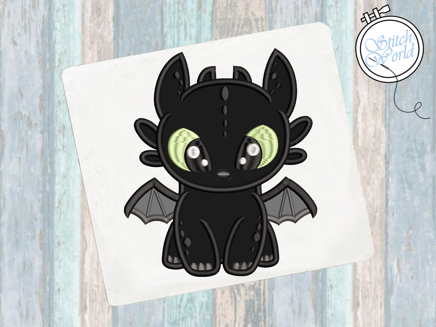 Toothless Applique, Instant Download
