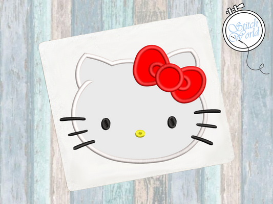 Hello Kitty Applique, Instant Download