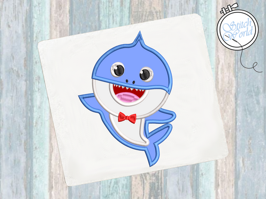 Baby Shark Applique, Instant Download