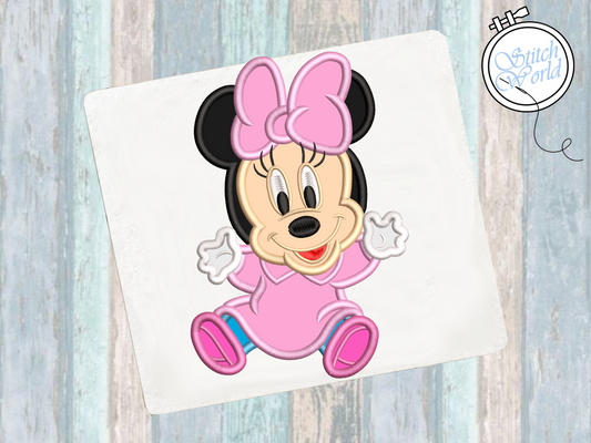 Baby Minnie Applique, Instant Download