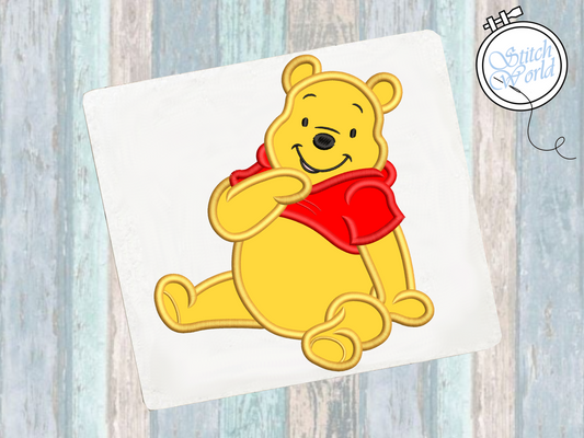 Winnie the Pooh Applique, Instant Download